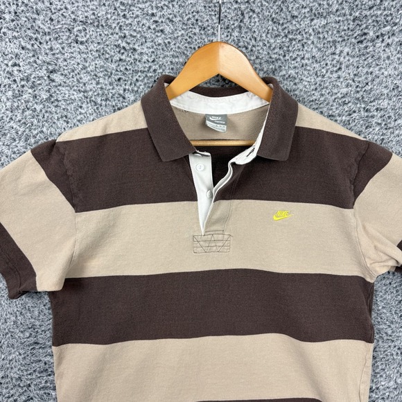 Vintage Nike Shirt Mens XL Colorblock Stripe Rugby Polo Streetwear Y2K - Picture 6 of 13